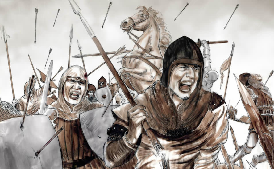 Storyboard animatique, Les chevaliers désarçonnés continuent le combat au sol
