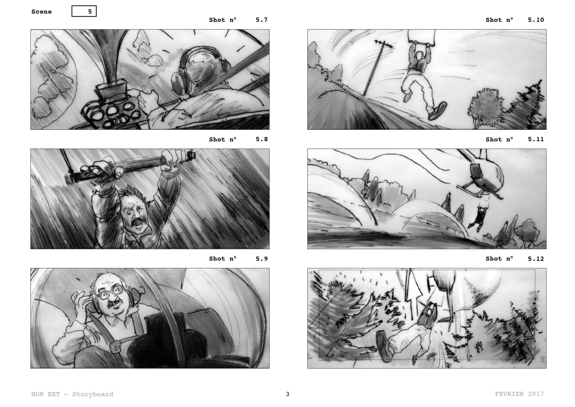=Mon Ket — Storyboard, scènes d'évasion, page 2